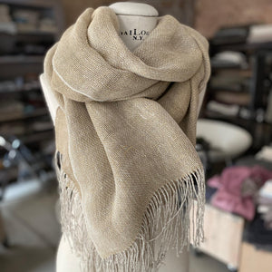 Linen scarf Dubl Dal Natural 70x220 cm
