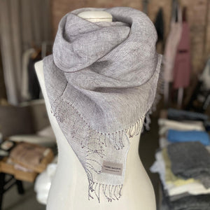 Double layer scarf blackwhite 50x200 cm