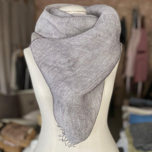 Double layer scarf blackwhite 50x200 cm