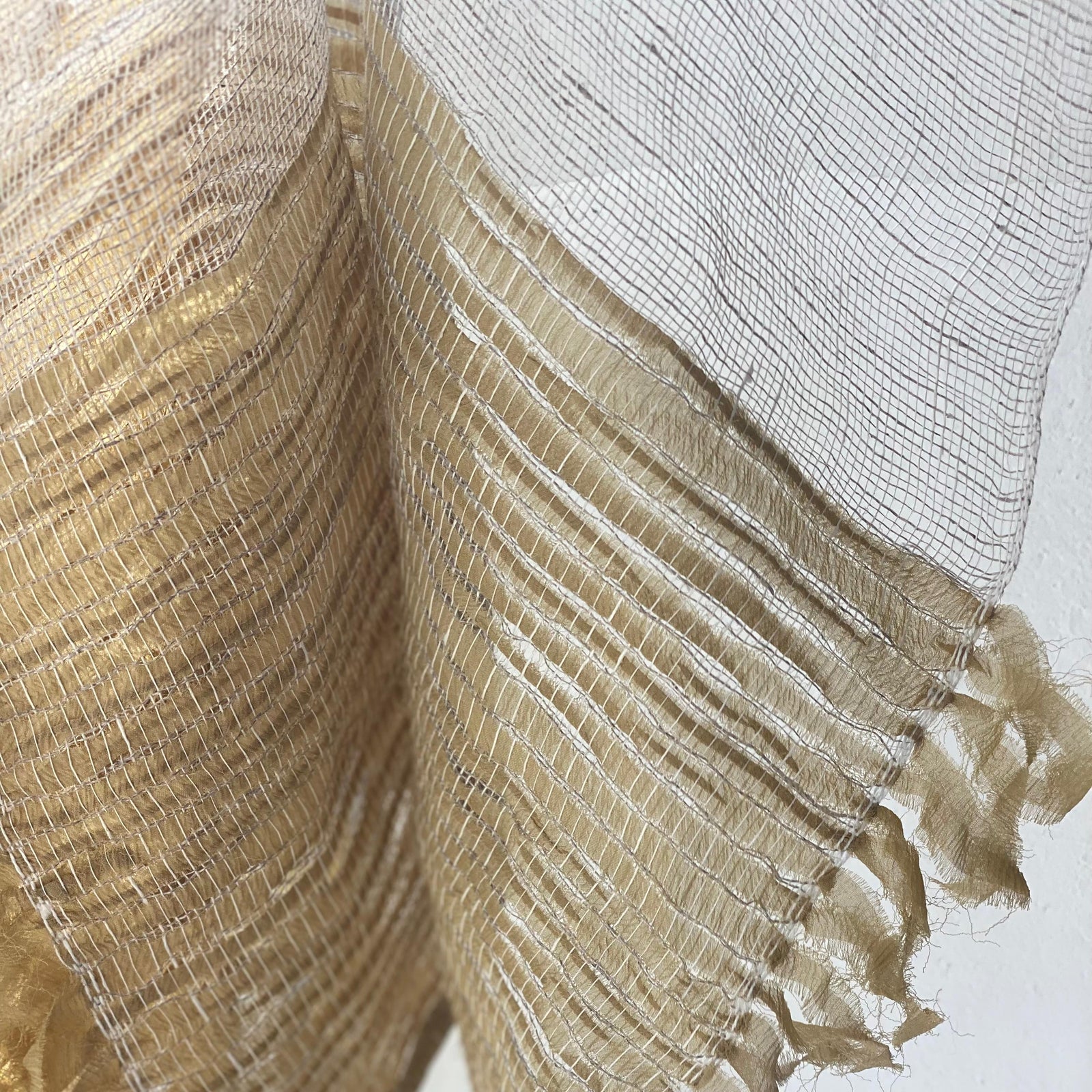 Linen scarf Tinita in khaki 50x200 cm
