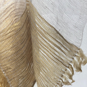 Linen scarf Tinita in khaki 50x200 cm