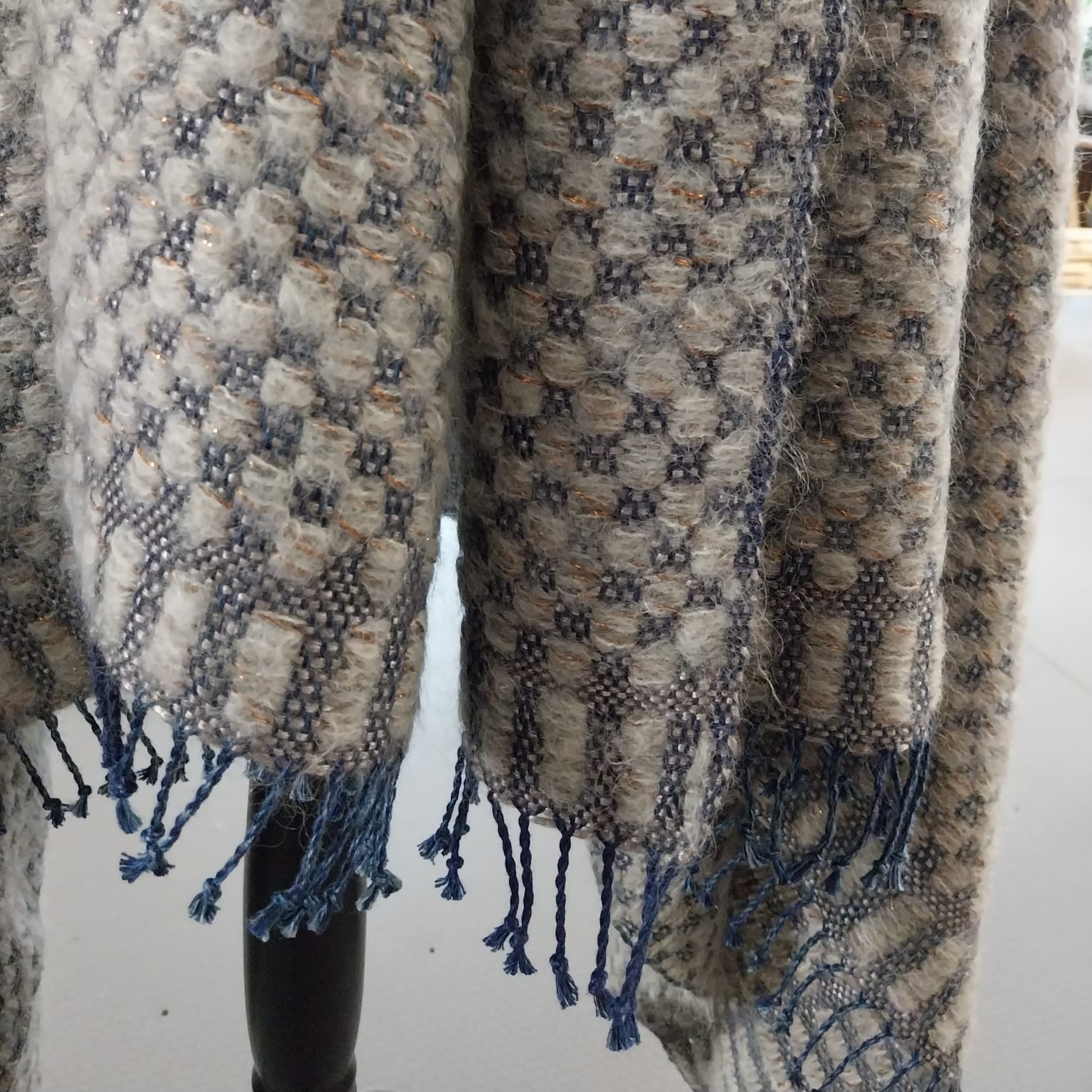 linen mohair throw chess 120x185 cm