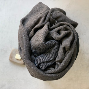 Linen bath towel in anthracite 90x170cm/ 50x70cm/ 50x100cm