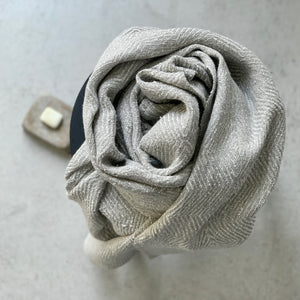 Linen bath towel in natural 85x190cm