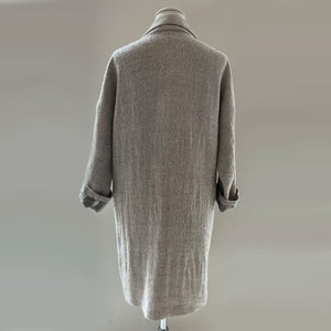 boucle linen coat