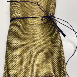 Linen napkin 50x50cm with decorative stripes in mustard