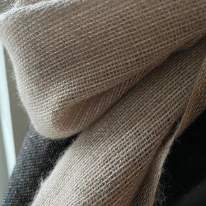 Linen Wool scarf 80x200cm in powder and black