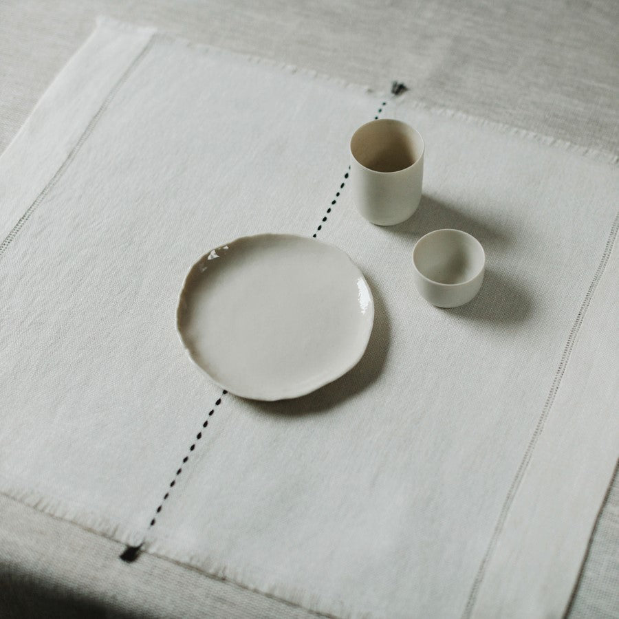 linen placemat ieva in white