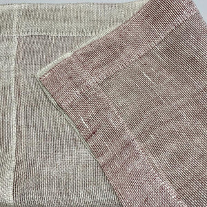 Linen napkin 50x50cm in light brown and natural