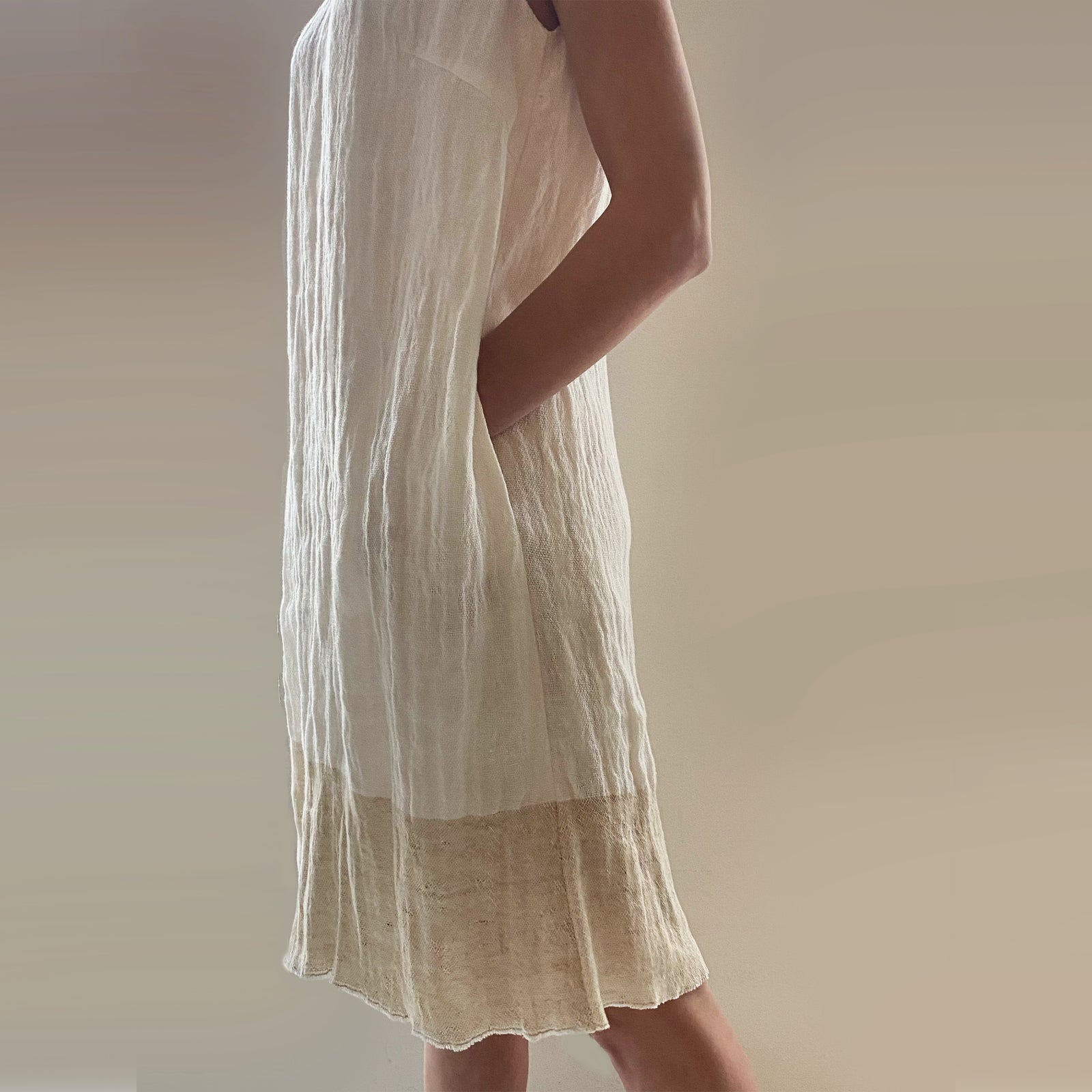 Linen Summer Dress "Jura" in white