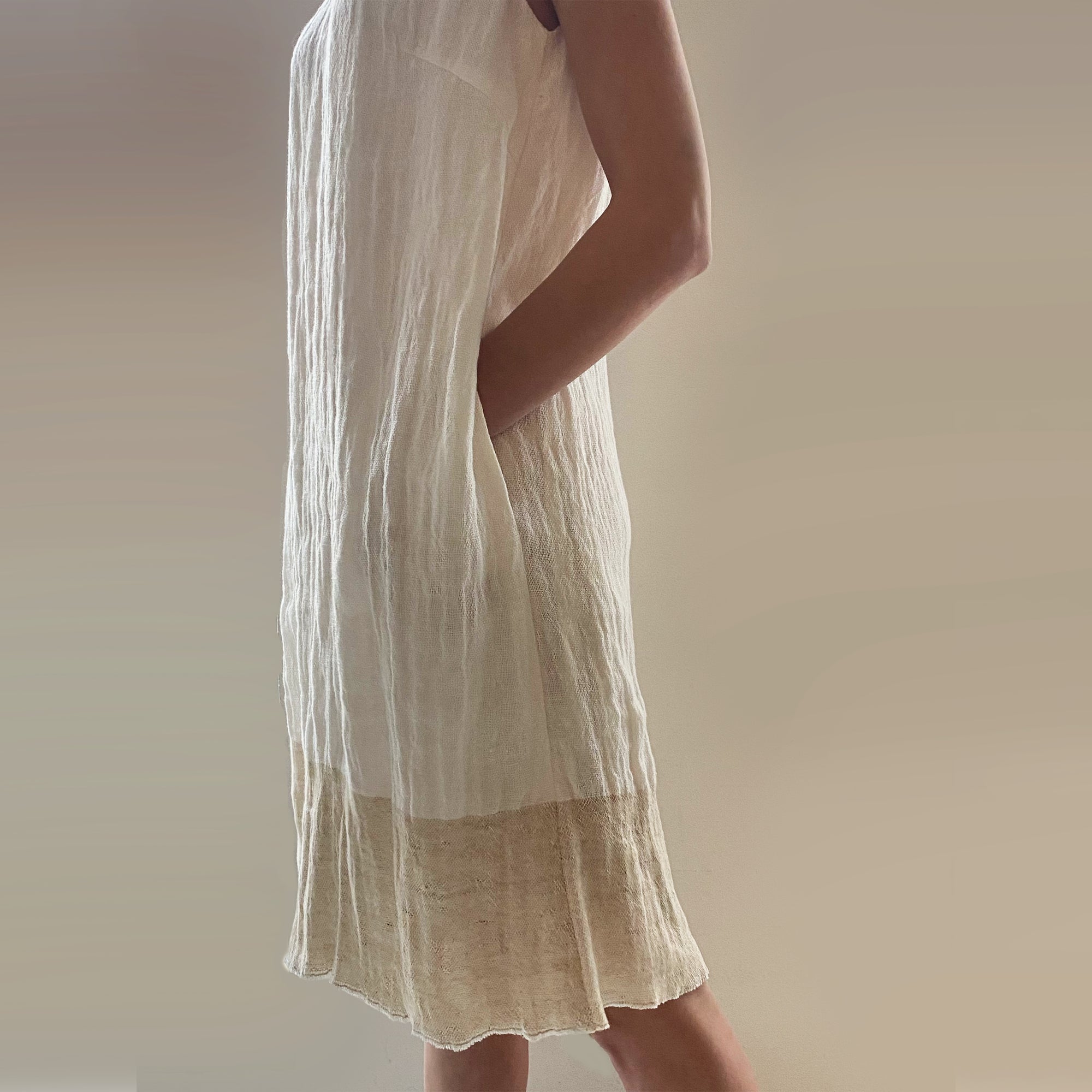 Linen Summer Dress "Jura" in white