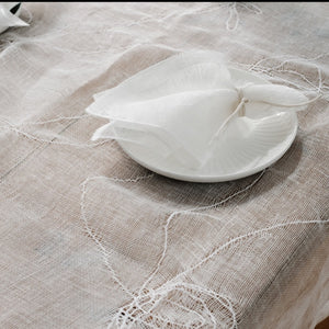 embroidered linen napkin 40x40cm