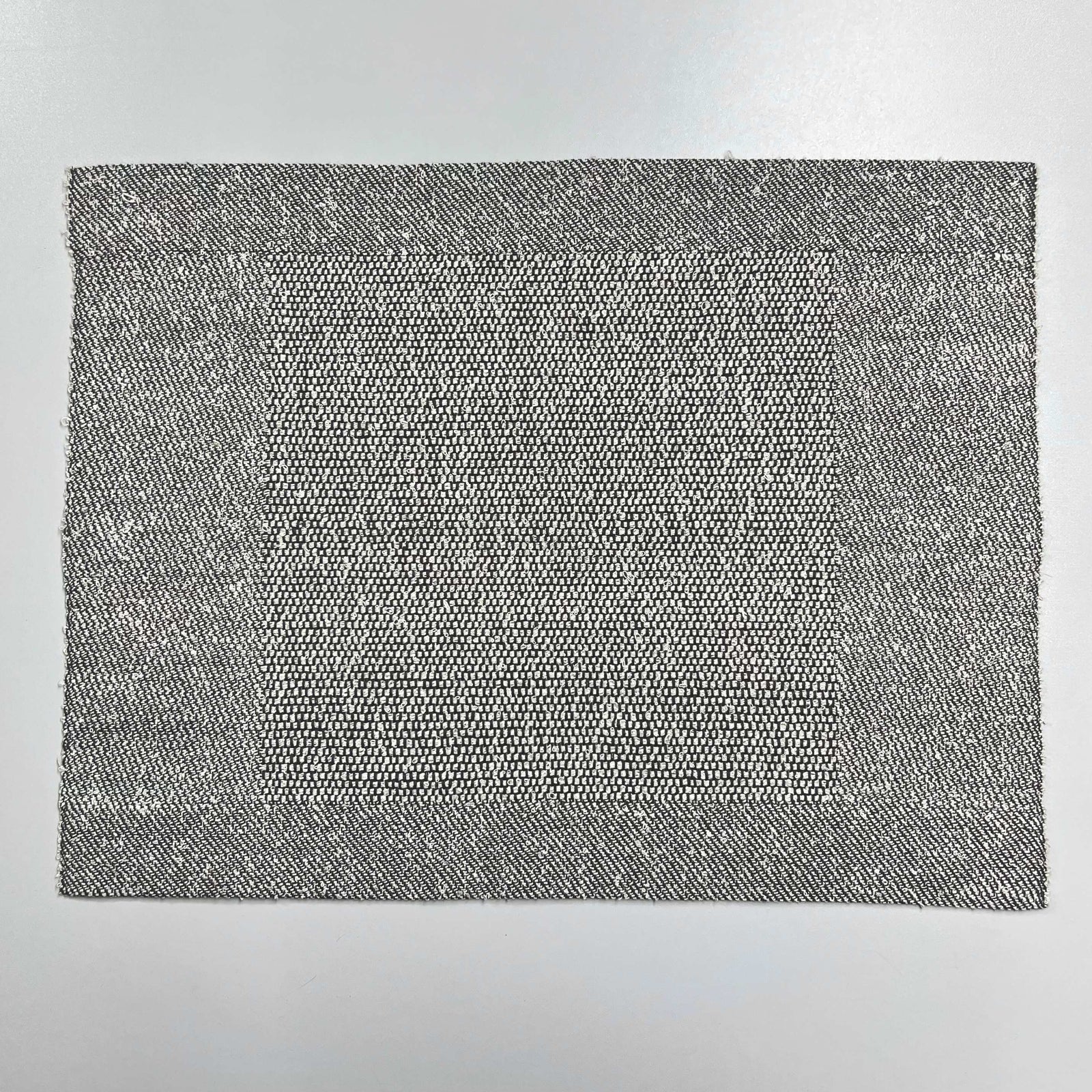 Handwoven Linen boucle placemat "White Noise" 50x40 cm