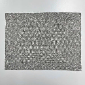 Handwoven Linen boucle placemat "White Noise" 50x40 cm