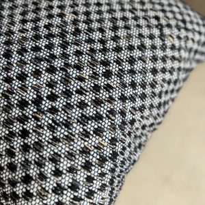 Handwoven Linen wool cushion Chess 60x60 cm