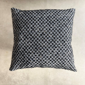 Handwoven Linen wool cushion Chess 60x60 cm