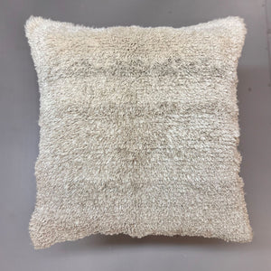 Linen fringe cushion 60x60 cm in natural