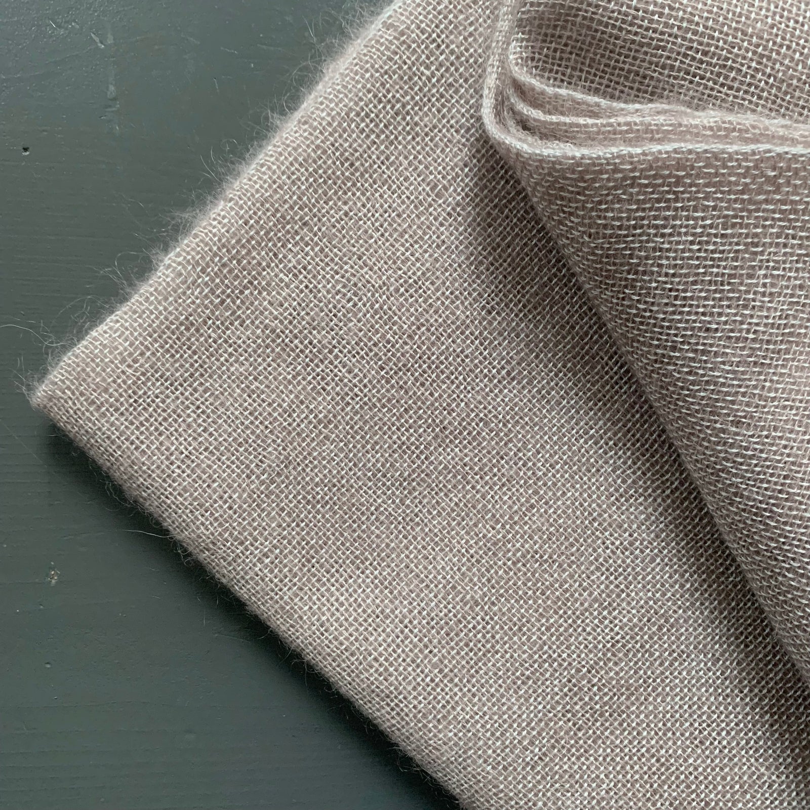 Double cashmere scarf 36x180cm in Powder Rose