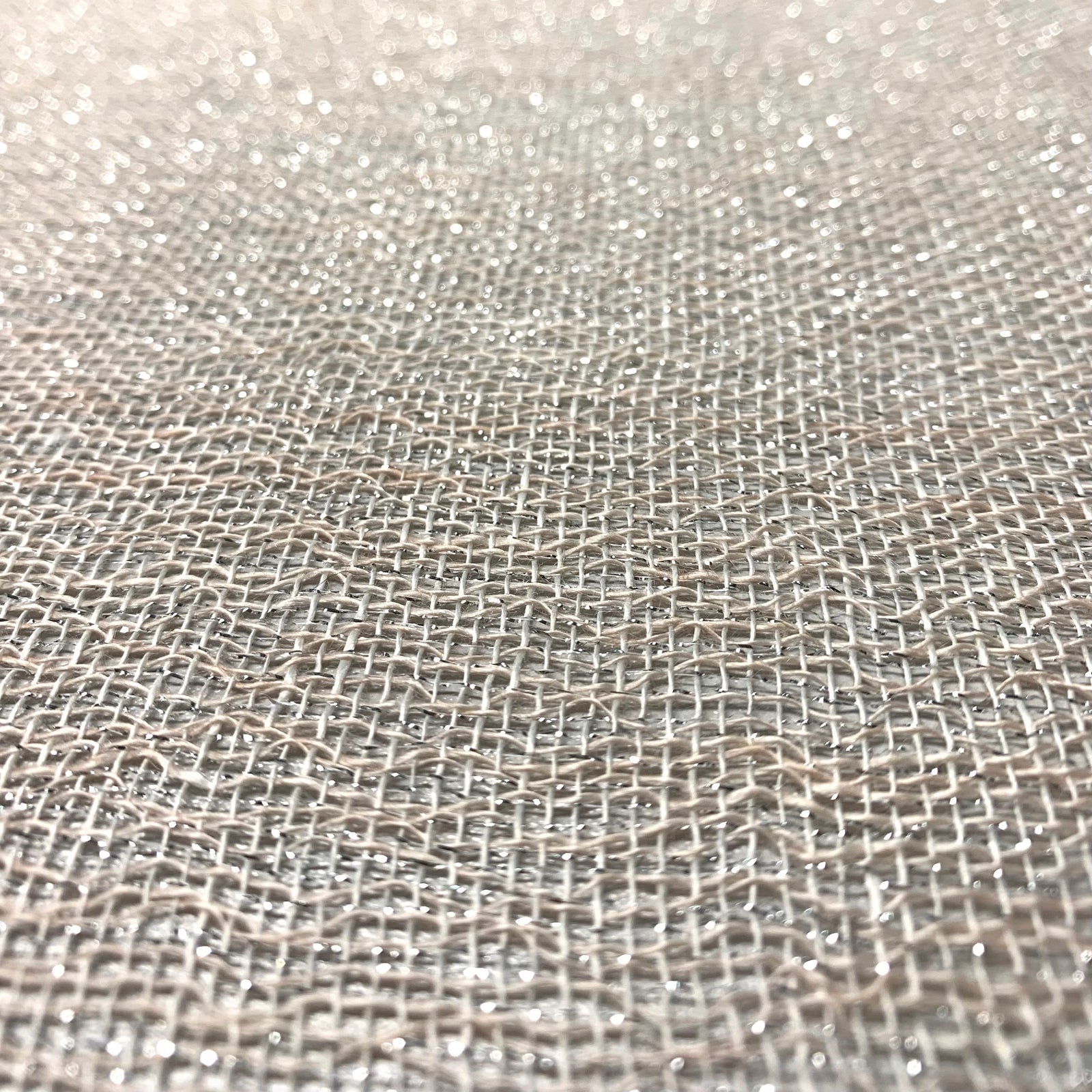 Linen placemat in powder rose with silver 35x45 cm