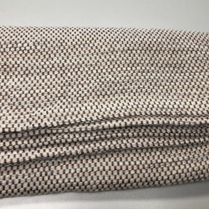 Linen Wool throw Plāce 95x205cm in cream and brown