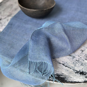 Double layered linen table runner 50x200 cm