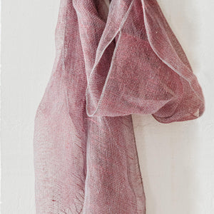 Linen scarf 35x180cm in plum