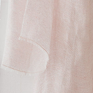 Linen gauze scarf Tinita 36x200cm in light pink with silver shine