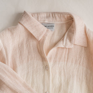 Women's crumpled linen shirt in white