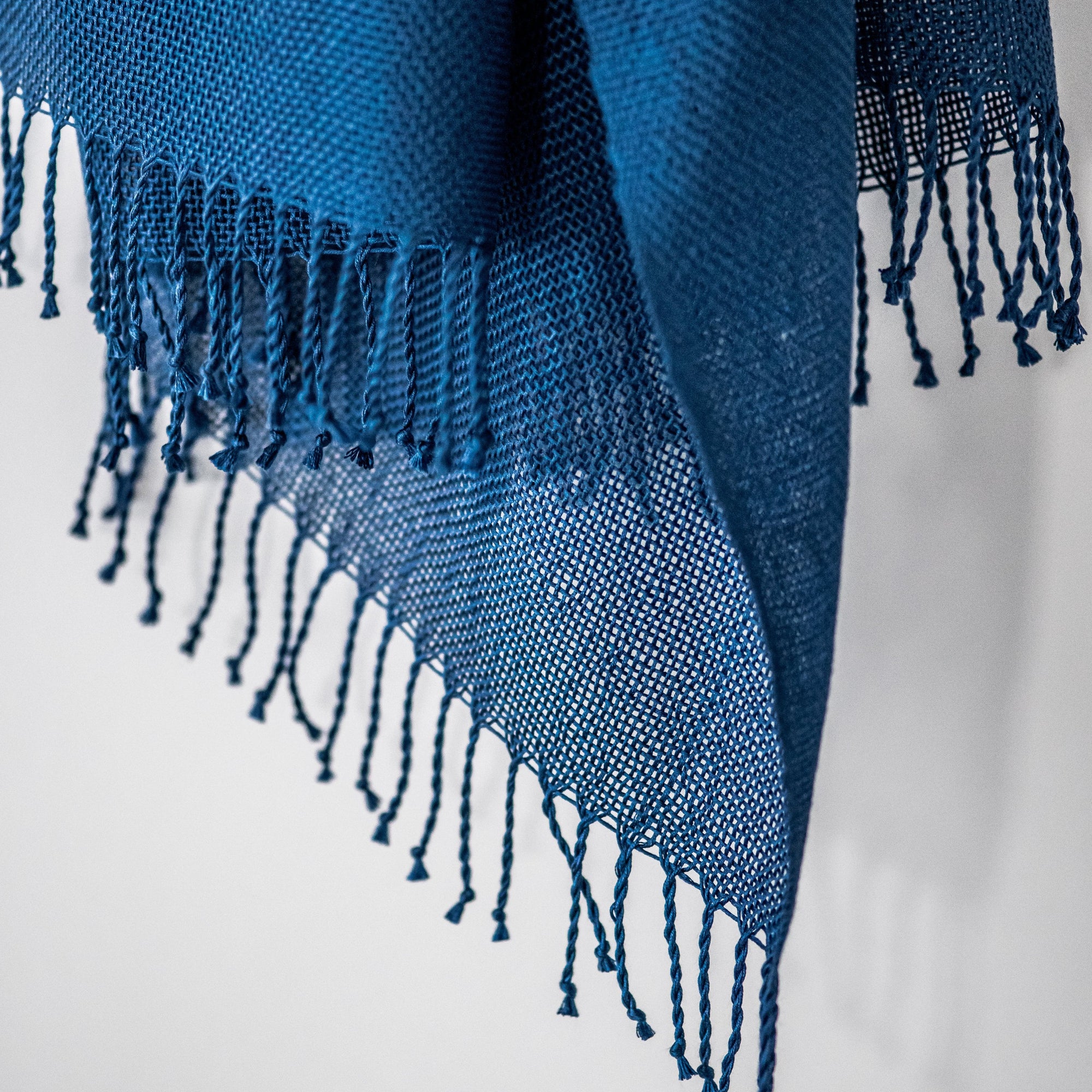 Silk scarf Tinita 80x220cm in blue