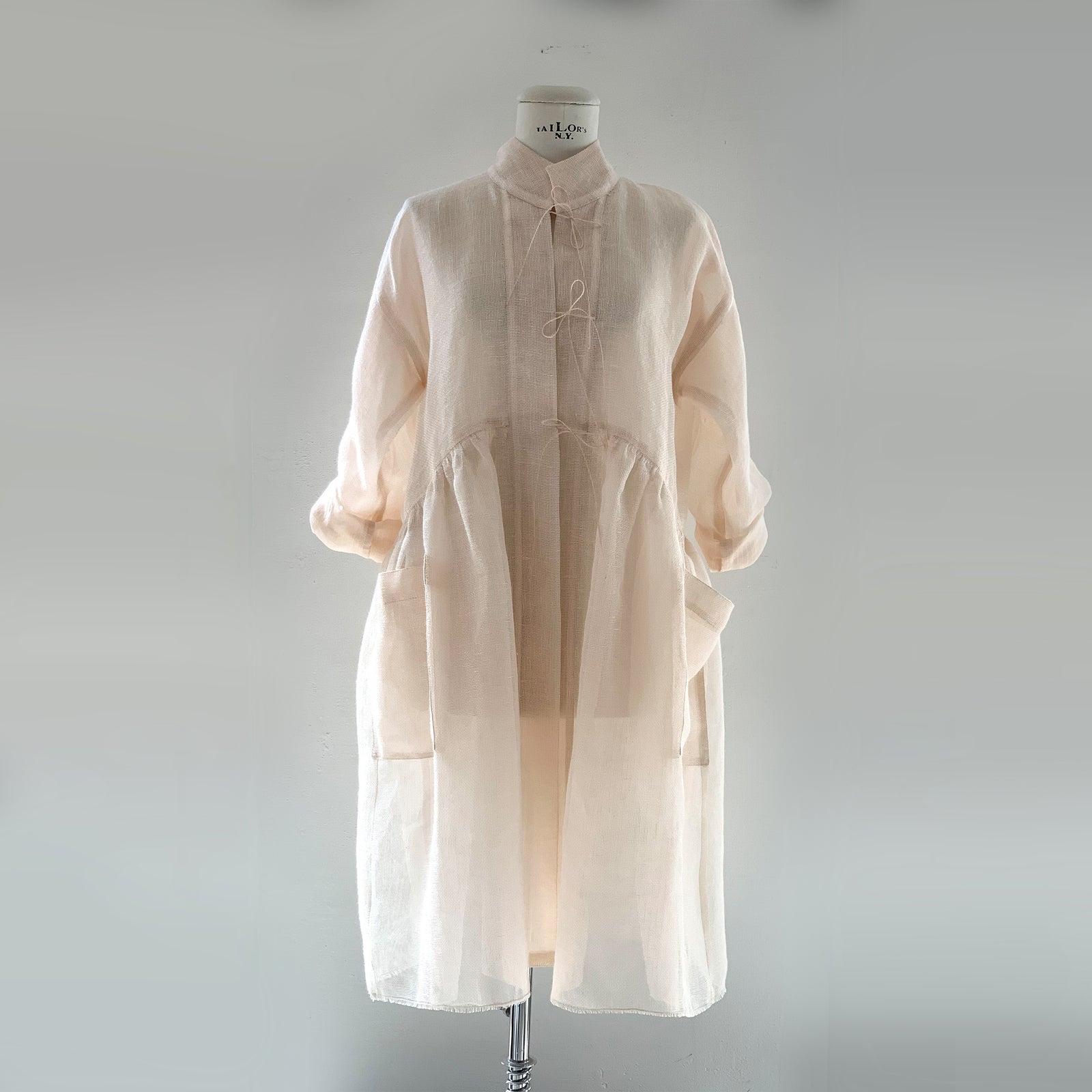 Zephyr Kimono Dress in powder peach