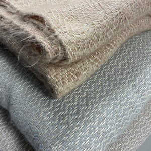 Linen Wool throw Trinis 130x160cm in powder