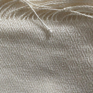 Linen jacquard tablecloth 120x210cm in white