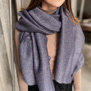 Cashmere scarf 80x200cm in violet