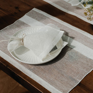 Linen placemat with stripe 45x35 cm