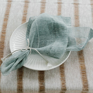 Linen napkin Tinita in mint green 50x50 cm