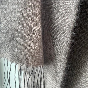 Double cashmere scarf 40x200cm in light brown