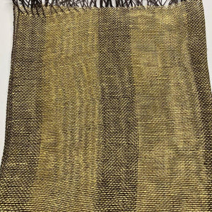 Linen napkin 50x50cm with decorative stripes in mustard