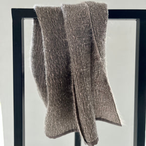 Linen mohair scarf Trinis 40x180cm in light brown