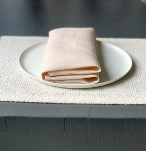 Linen napkin in powder pink 50x50cm